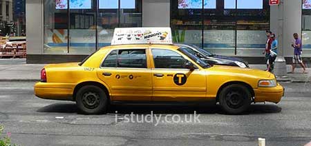 tertiary sector taxi driver