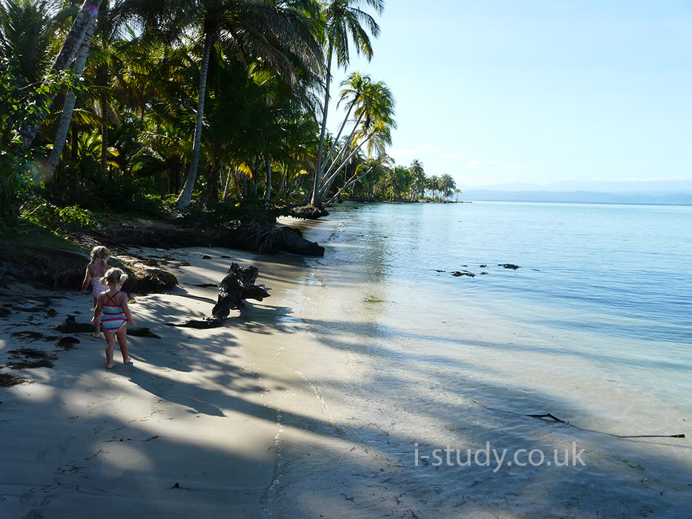 Tropical beach tourist attraction